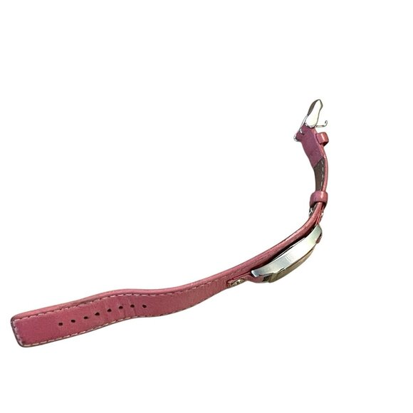 Fossil Silver Tone Dial Pink Leather Band Watch Bracelet‎ Y2K *READ* - Picture 9 of 12